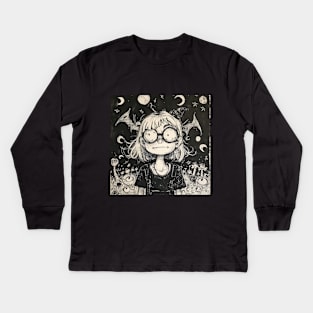 Witchcore Aesthetic Kids Long Sleeve T-Shirt